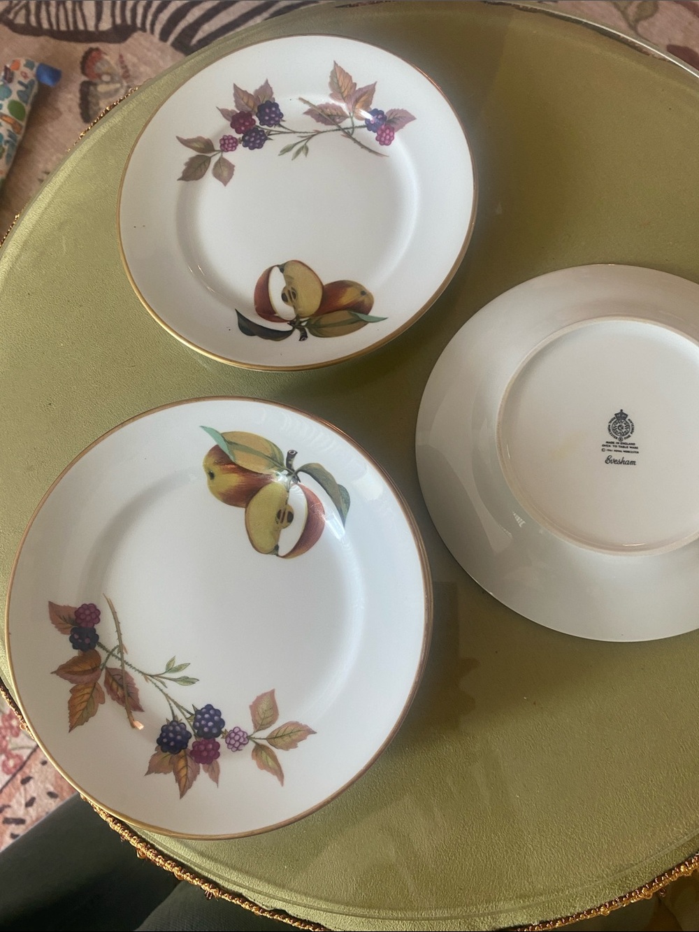 Royal Worcester “Eversham” 6-1/4” plates (6)